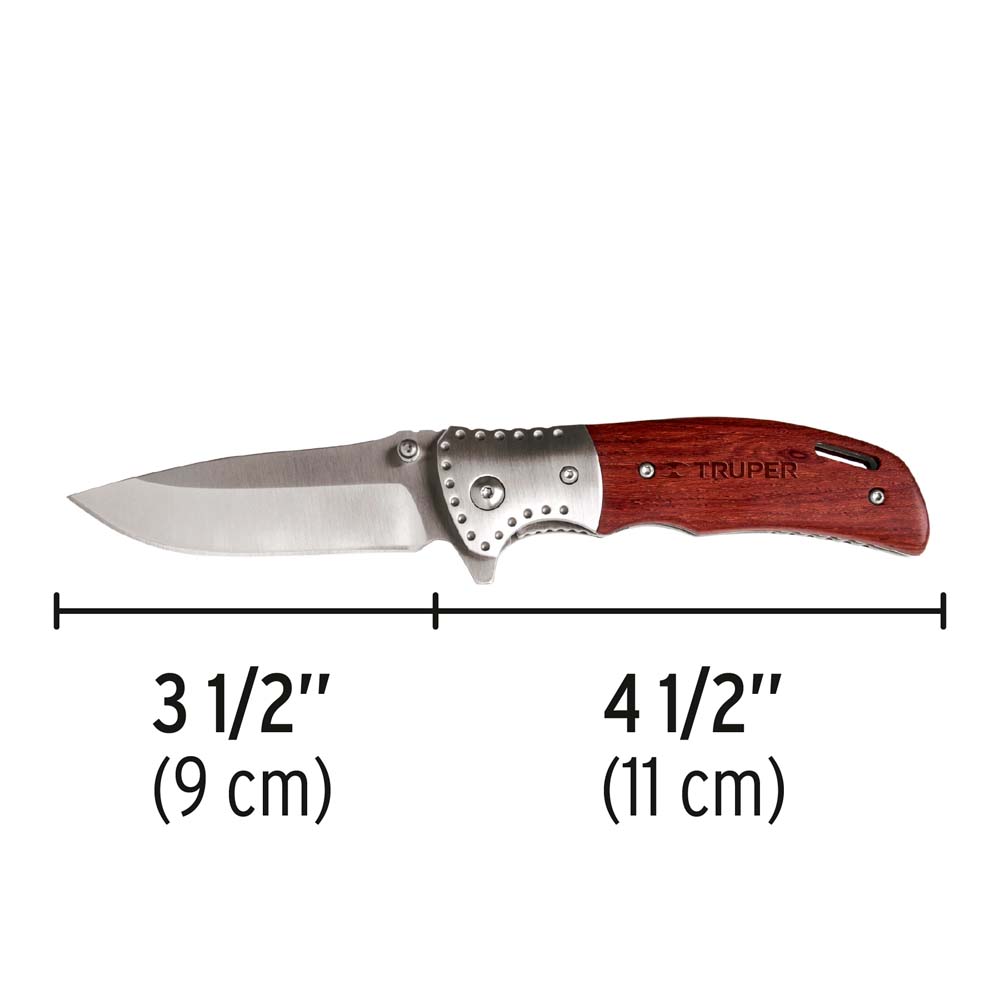 img Navaja Truper Abatible 4-1/2 Mango de Madera