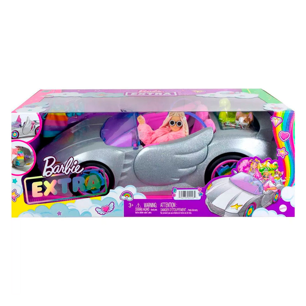 Auto de Juguete Extra de Barbie Plateado Brillante