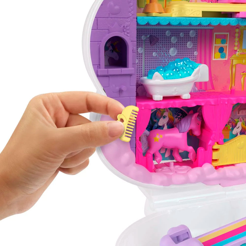 img Casa de Juguete Polly Pocket Rainbow Unicornio Salón Compacto