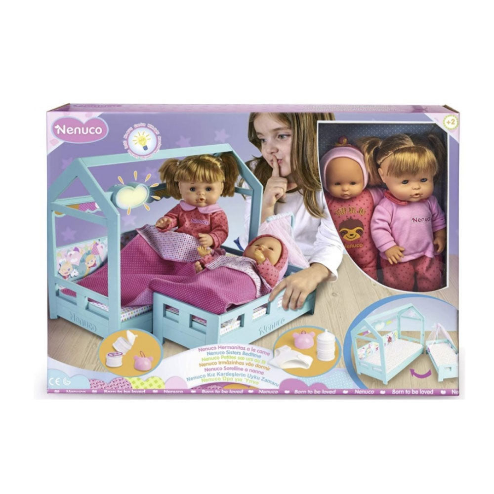 img Muñeca Famosa Hermanitas a la Cama