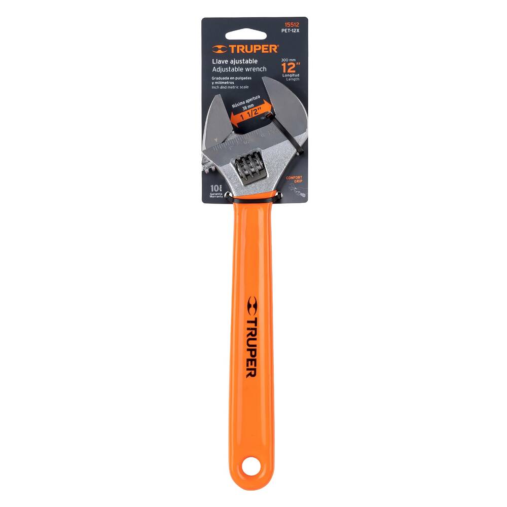 img Llave Crescent Truper con Grip de 12