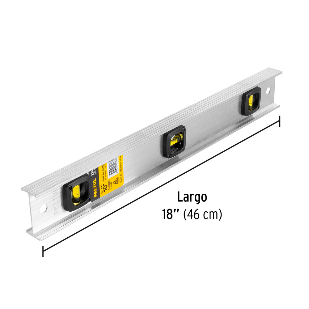 img Regla Niveladora Pretul de 18" con Cuerpo de Aluminio