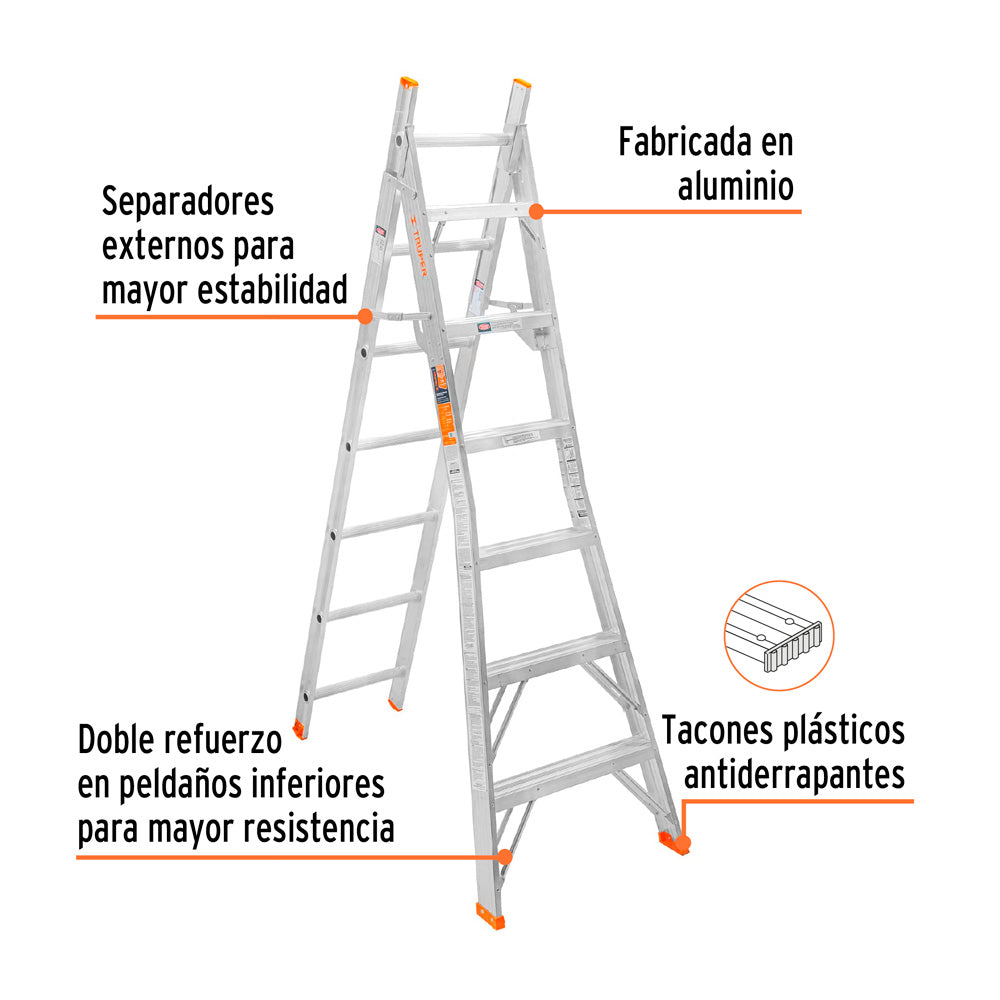 img Escalera Truper de Combinación Tipo ll 13 Escalones