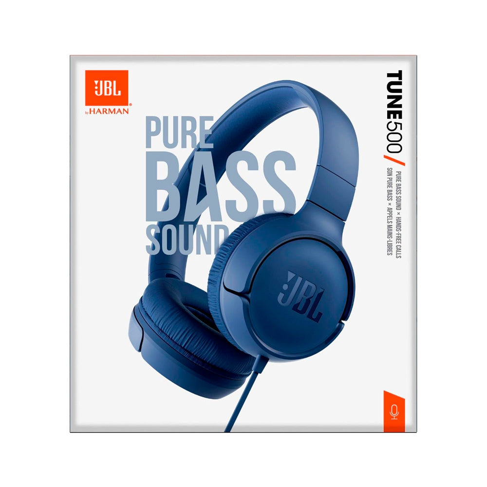 img Audífonos JBL T500 Wired On-ear Azul
