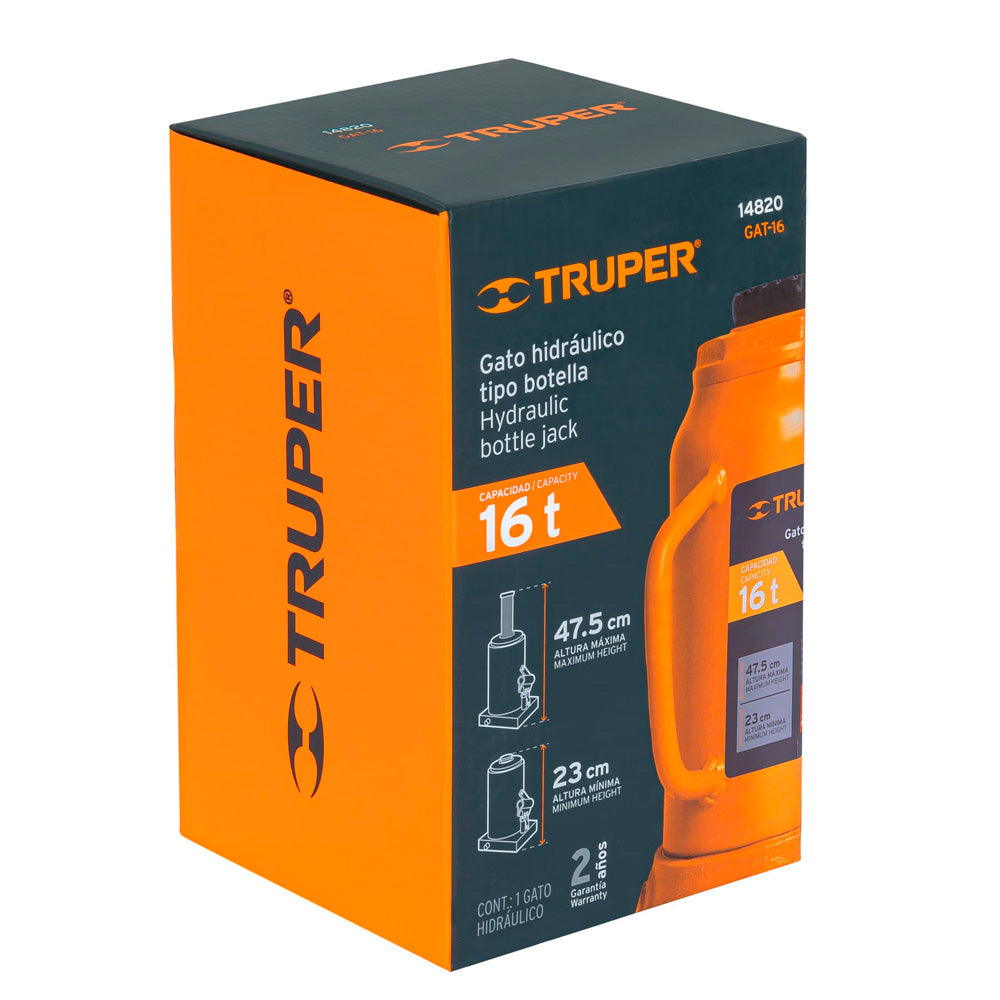 img Gato Hidráulico Truper de Botella de 16 Ton