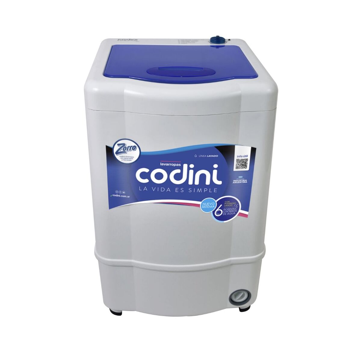 img Lavarropas Codini Semi Automatico 7 kgs Evolution 7052