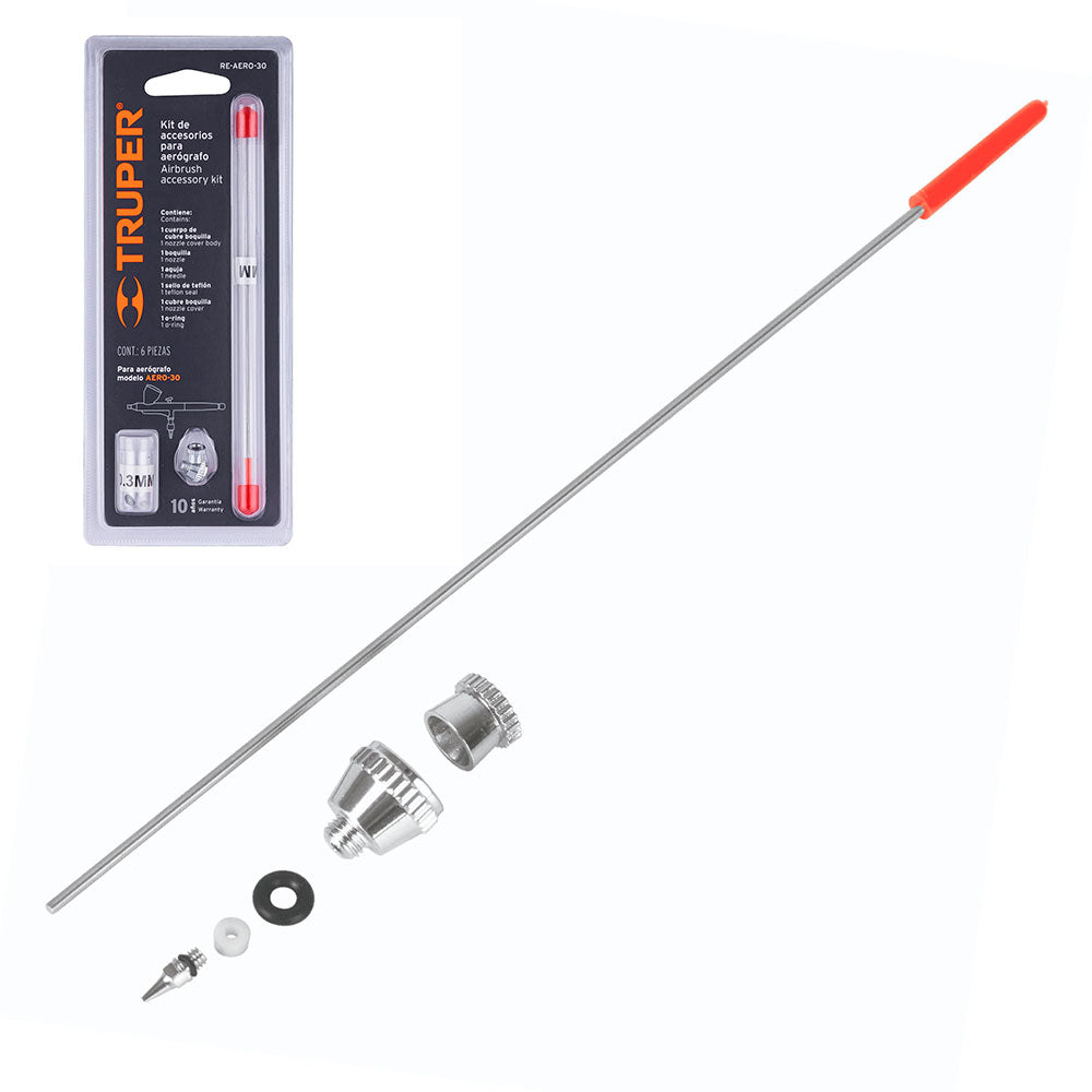 img Kit de 5 Accesorios para Aerógrafo Truper AERO-30