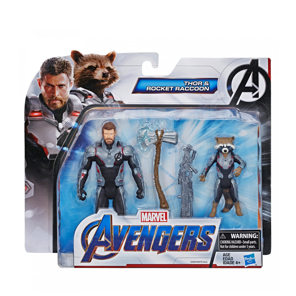 img Set de 2 Figuras de Acción Avengers 4 Endgame Thor & Rocket Raccon