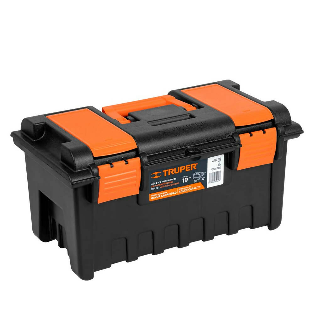 img Caja para Herramientas Truper de 19" Con Compartimientos Color Negro