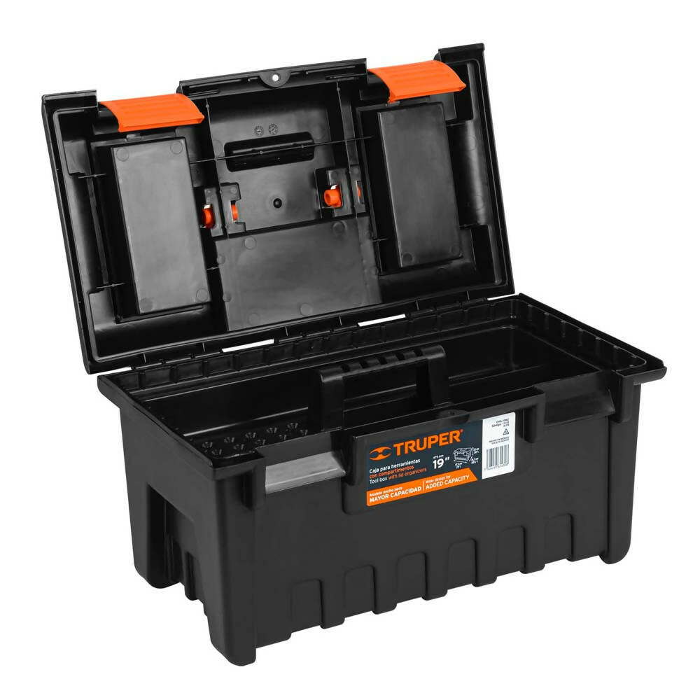 img Caja para Herramientas Truper de 19" Con Compartimientos Color Negro