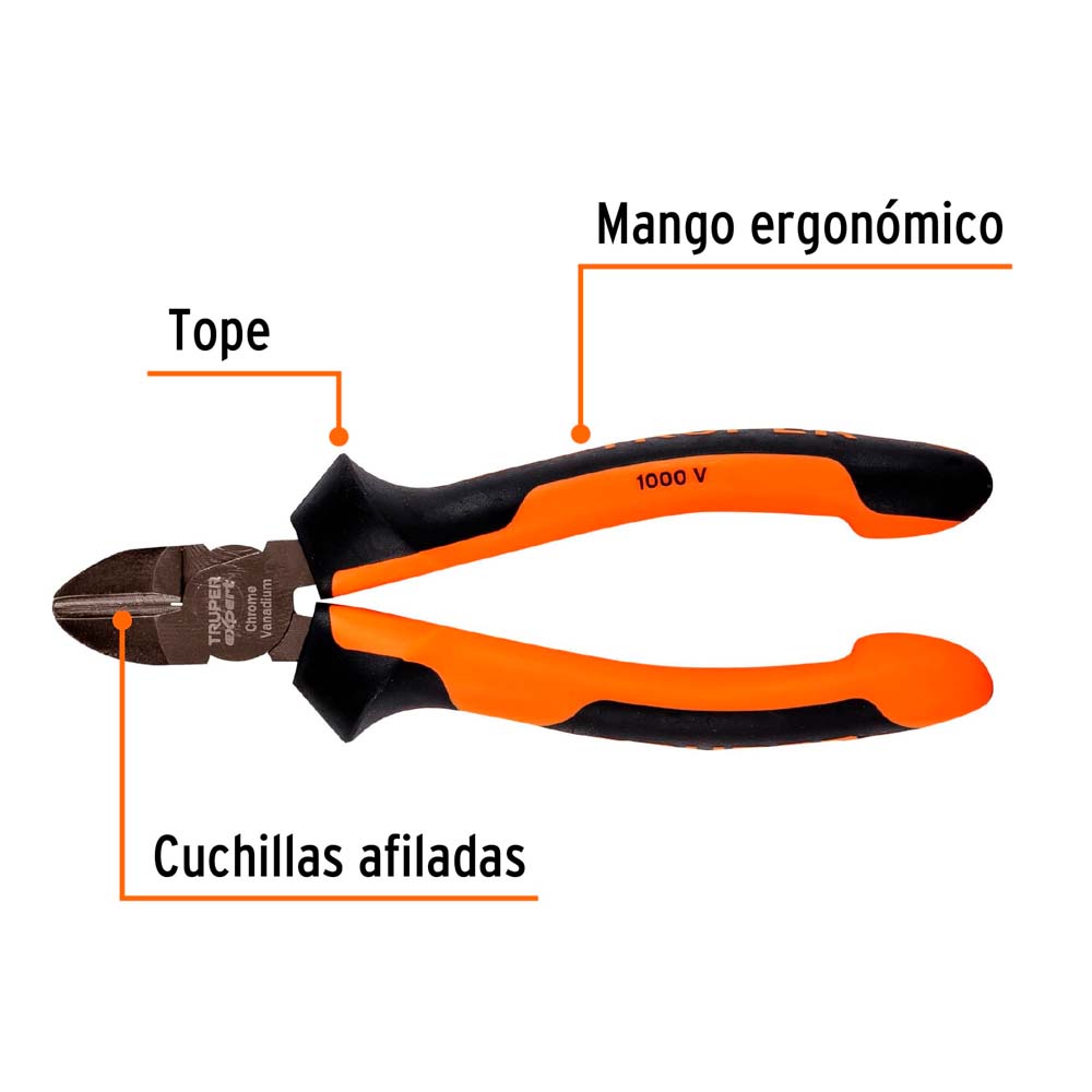 img Alicate Truper Corte Diagonal 6 Mango Comfort Grip