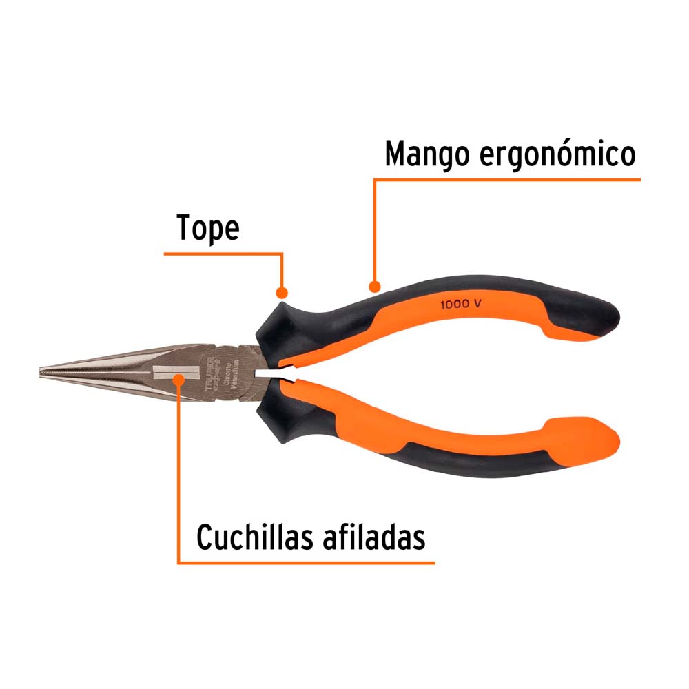 img Alicate Truper Punta y Corte 6 Mango Comfort Grip