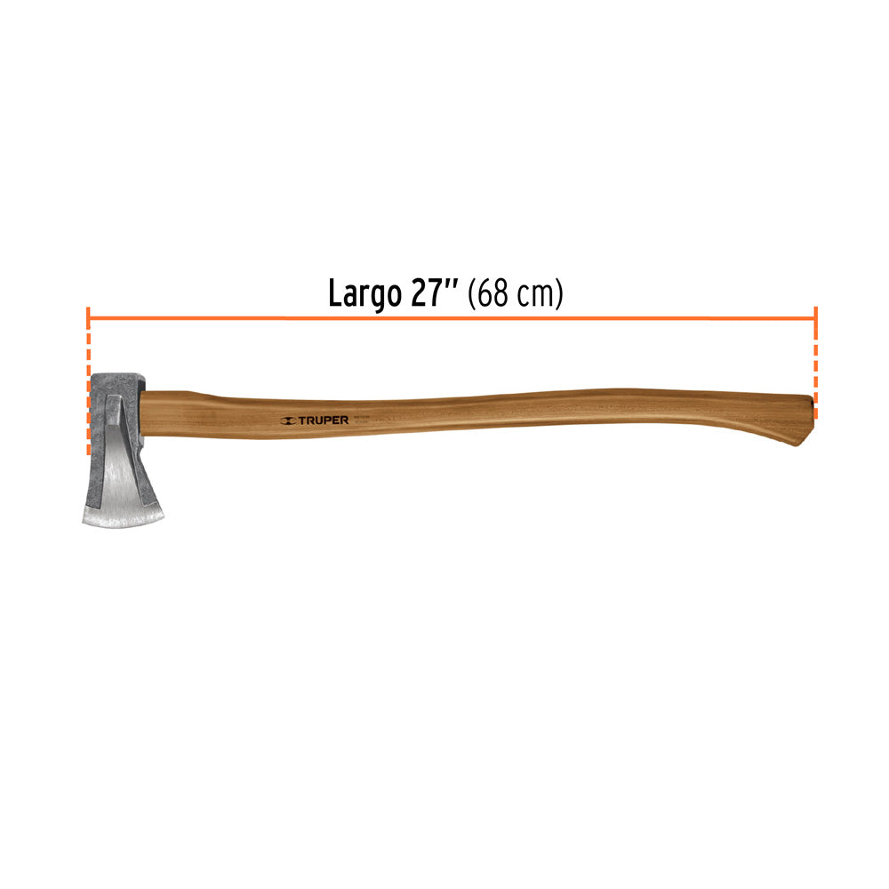 img Hacha Truper para Rajar Madera 2-1/4 lb Mango Hickory 28"