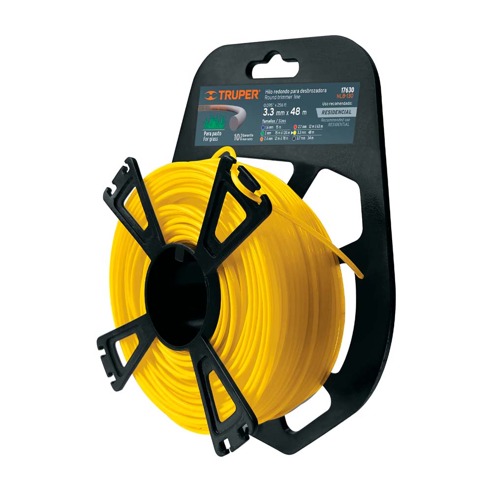 img Hilo para Desbrozadora Truper 3.3mm x 48m