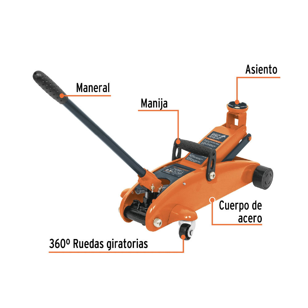 img Gato de Patín Truper de 2.5 Ton de Elevación Rápida