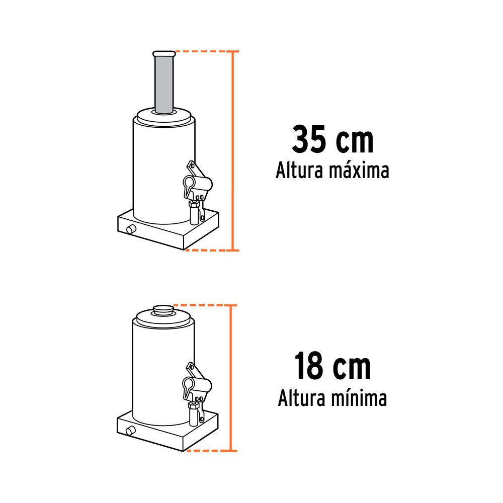 img Gato Hidráulico Truper de Botella de 2 Ton