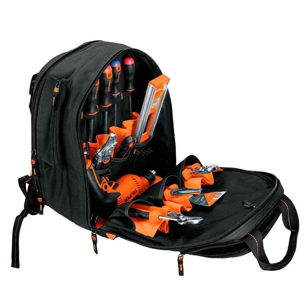 img Mochila Truper Portaherramientas Color Negro