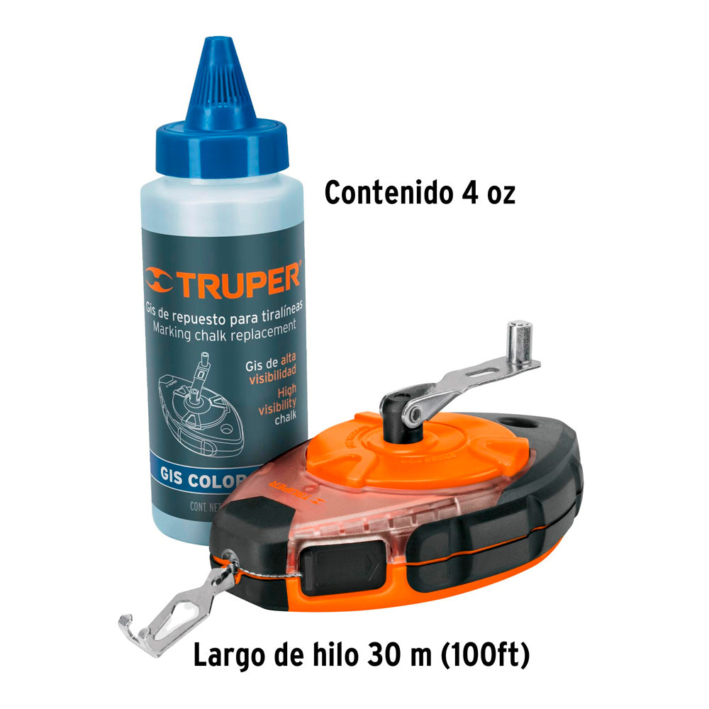 img Trazalíneas Truper Profesional Plástico con Gis 30m