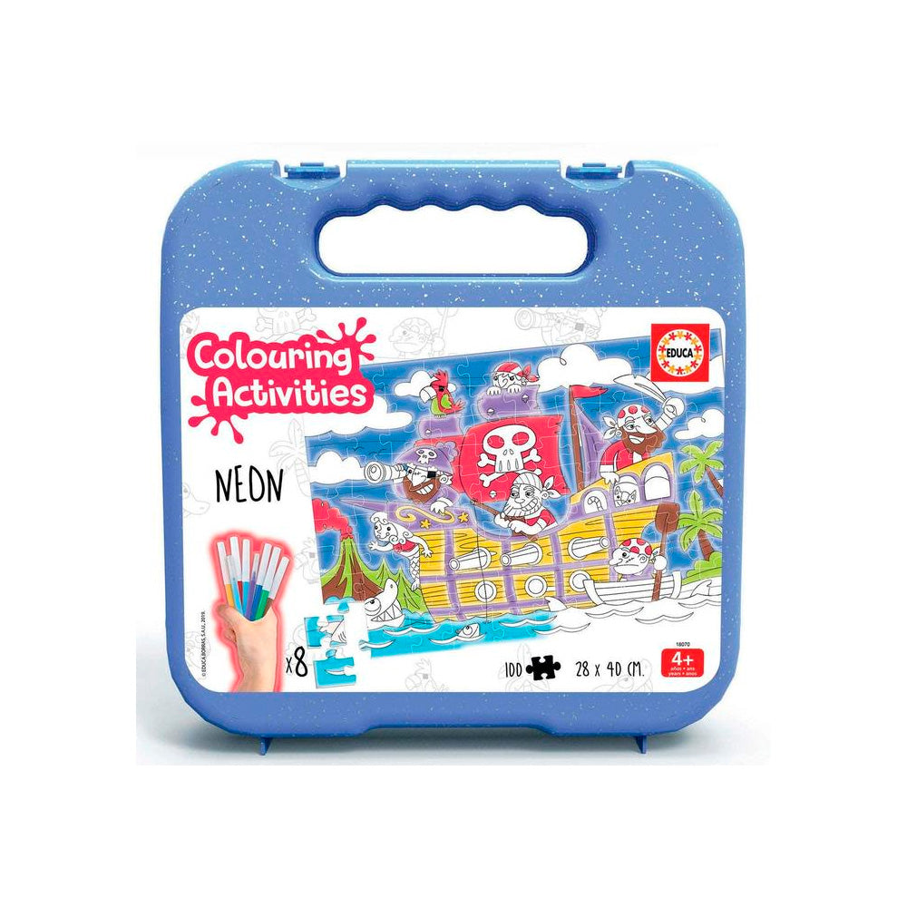 img Kit de Rompecabeza Educa Piratas Colouring para Colorear