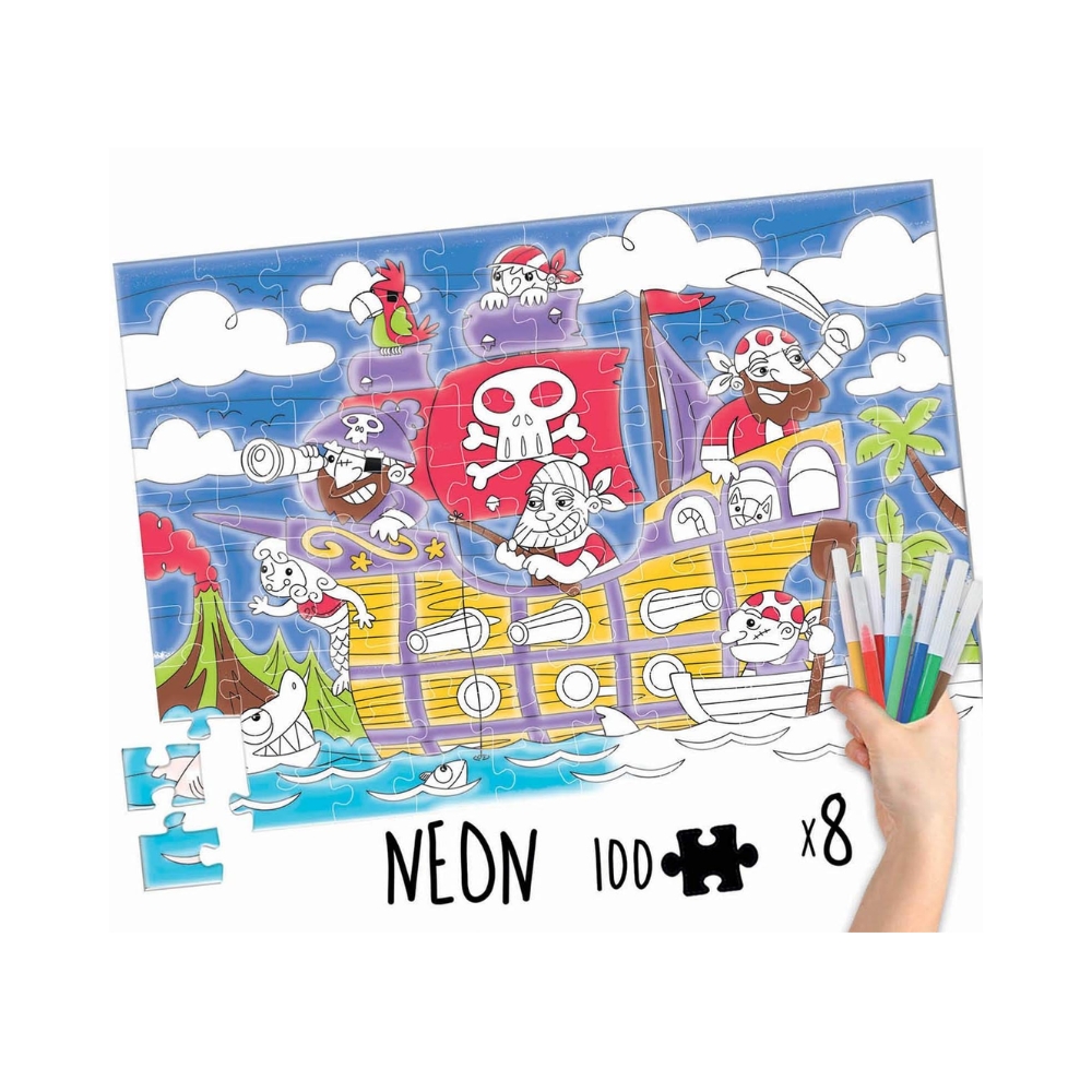 img Kit de Rompecabeza Educa Piratas Colouring para Colorear