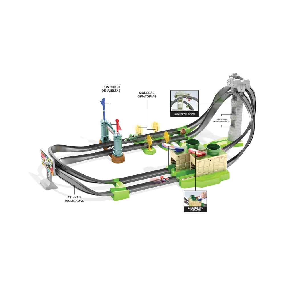 img Pista de Carrera Hot Wheels Mario Kart Circuit Lite