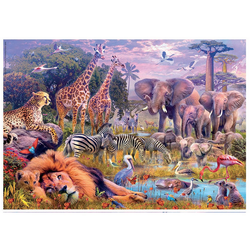 img Rompecabezas Educa Animales Salvajes Panoramic 2 X 100 Piezas
