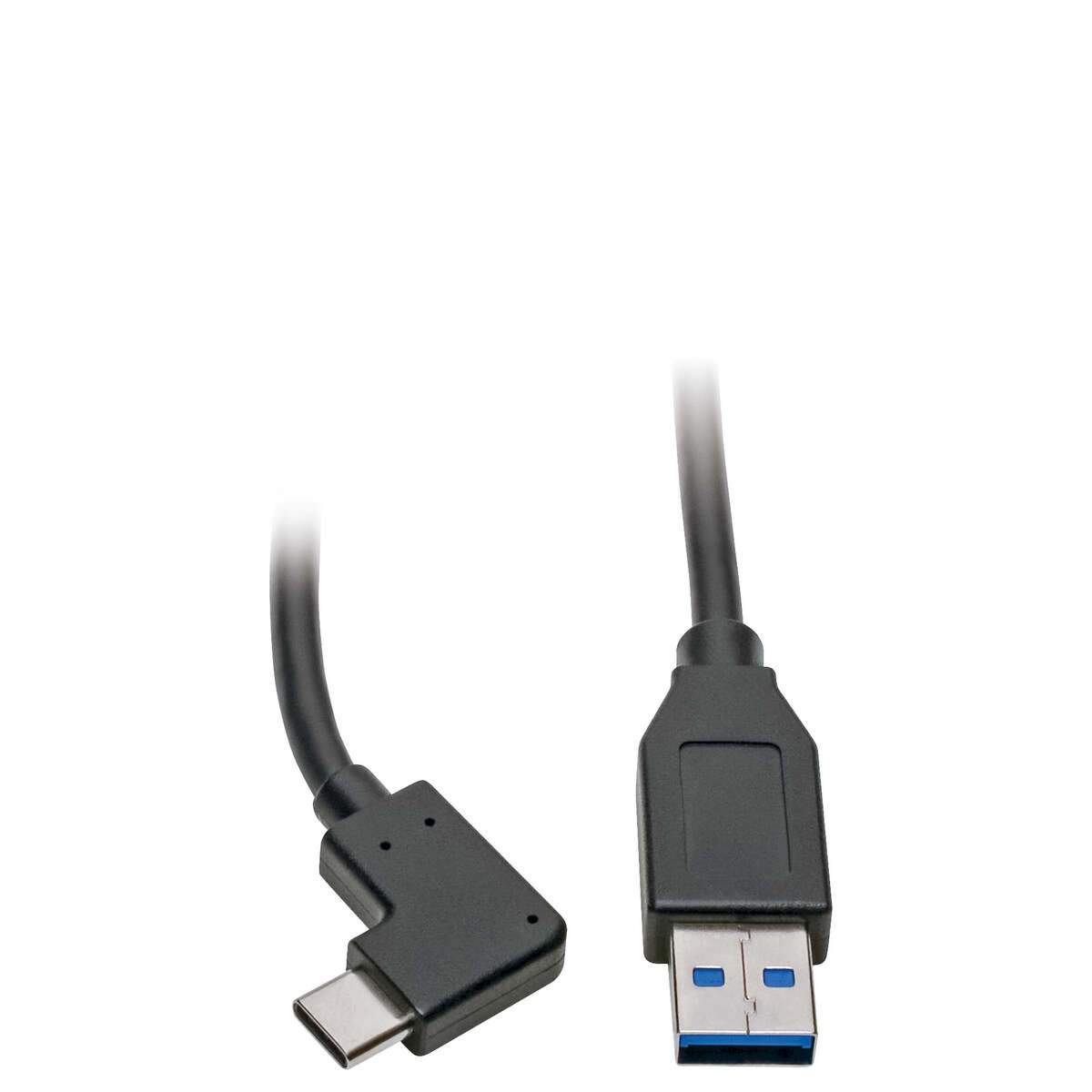 img Cable Tripp Lite USB-C a USB-A de Ángulo Recto