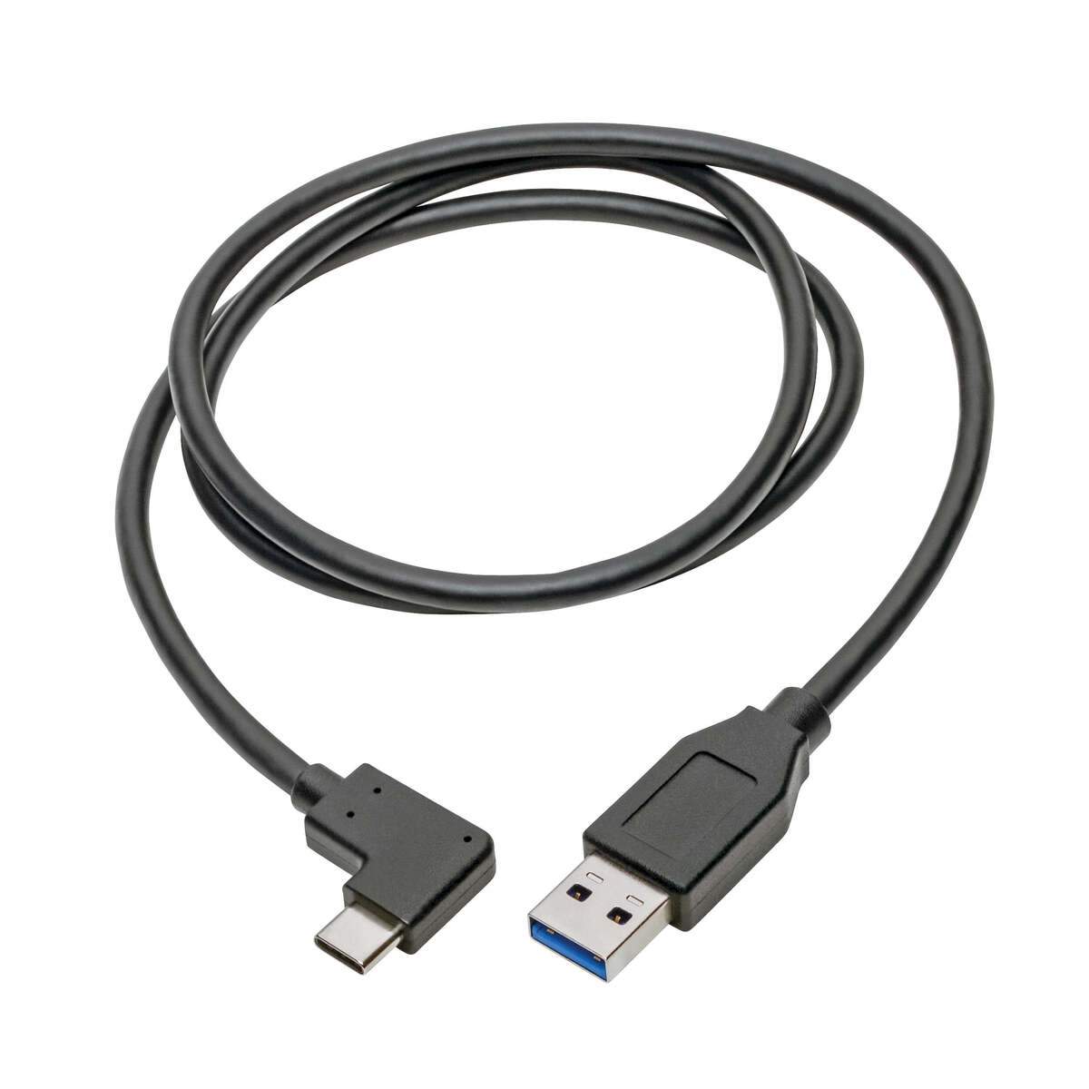 img Cable Tripp Lite USB-C a USB-A de Ángulo Recto