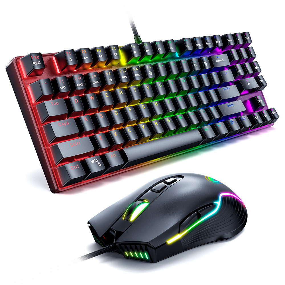 img Teclado Mecanico Y Mouse Huavi Gamer K-01