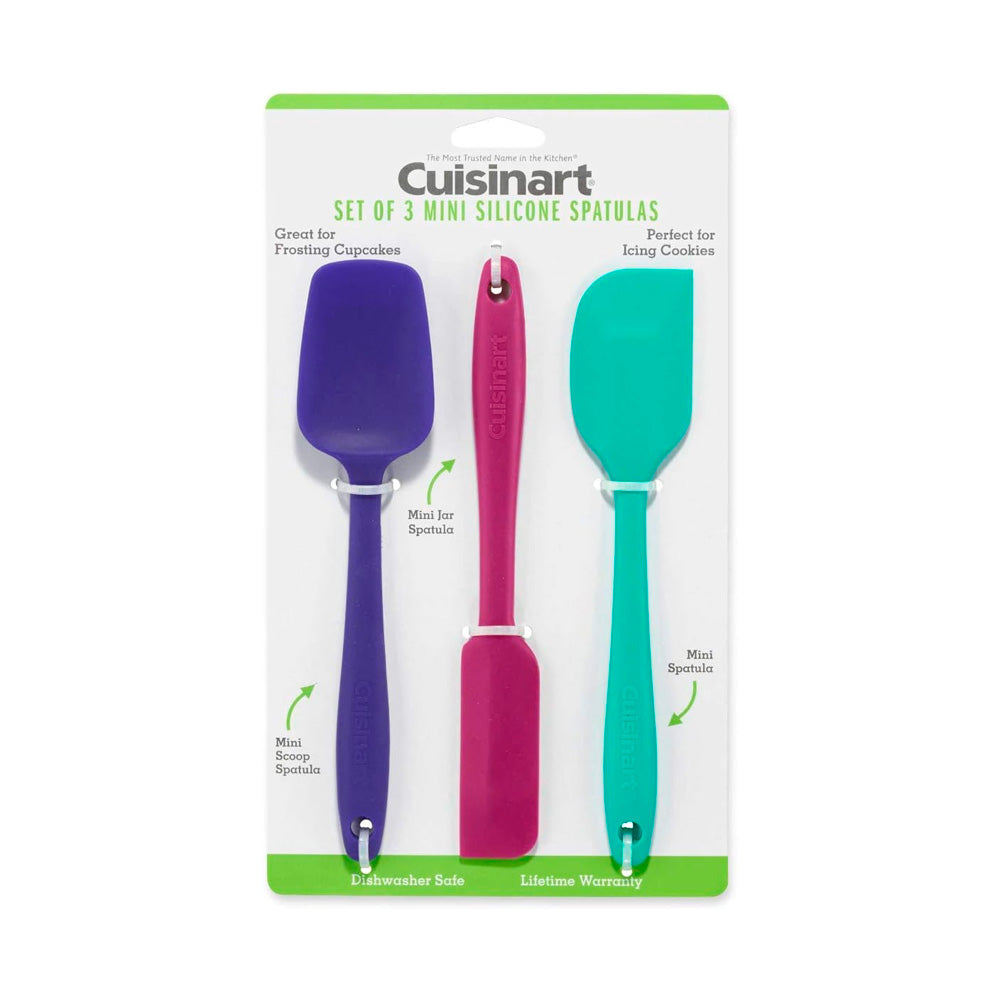 Juego de 3 Mini Espátulas Cuisinart de Silicona para Reposteria