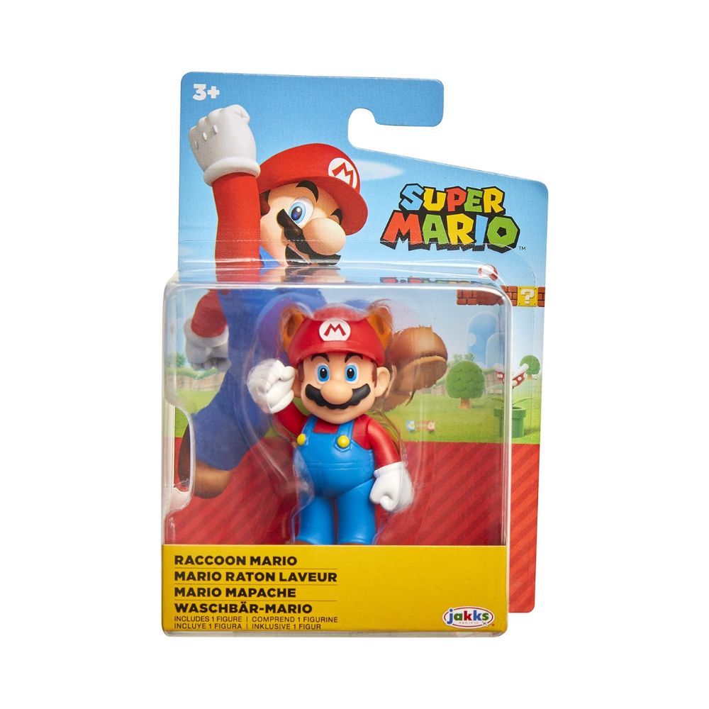 img Figura de Accion Jakks Super Mario Raccon Mario de 2.5 pulgadas
