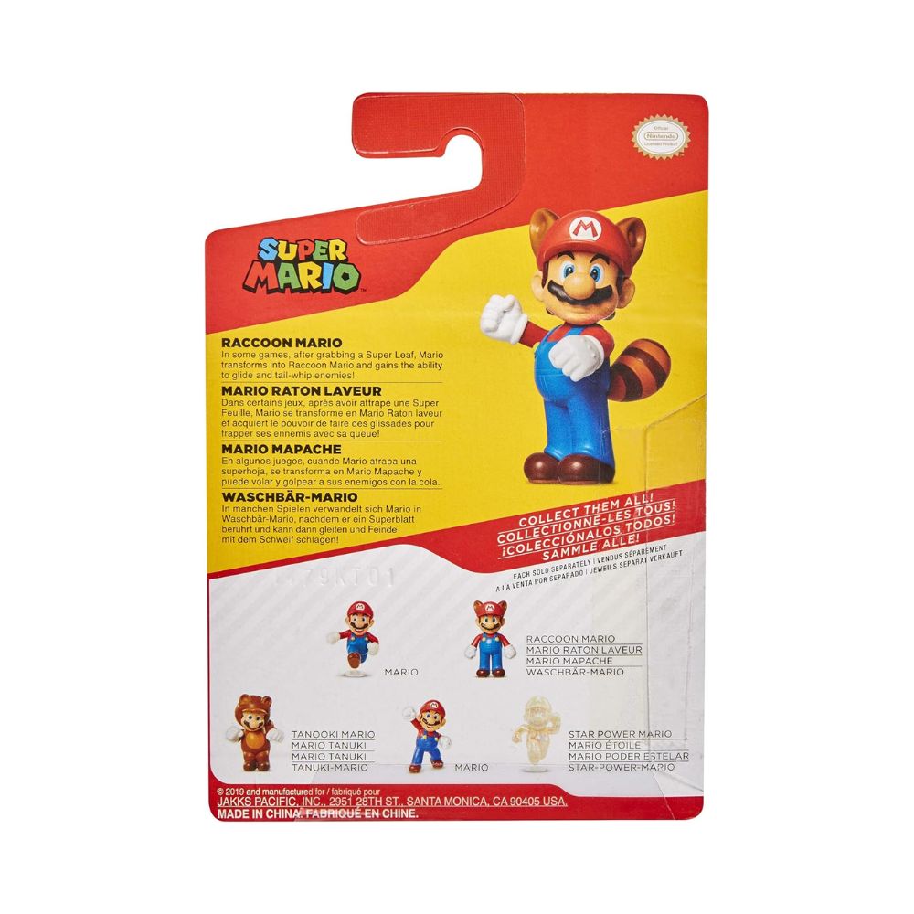 img Figura de Accion Jakks Super Mario Raccon Mario de 2.5 pulgadas
