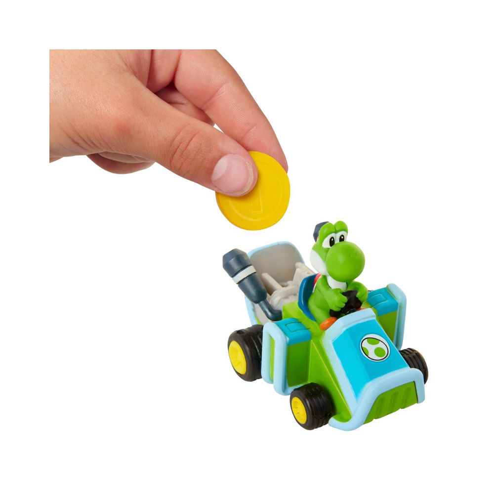 img Figura de Accion Jakks Yoshi Kart Mario Coche Con Moneda