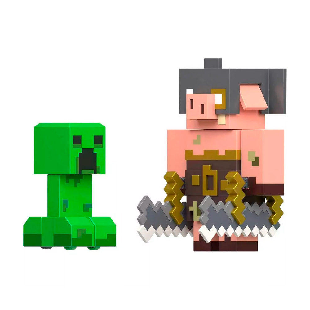 img Figuras de Acción de Minecraft Legends Creeper vs Piglin Bruiser