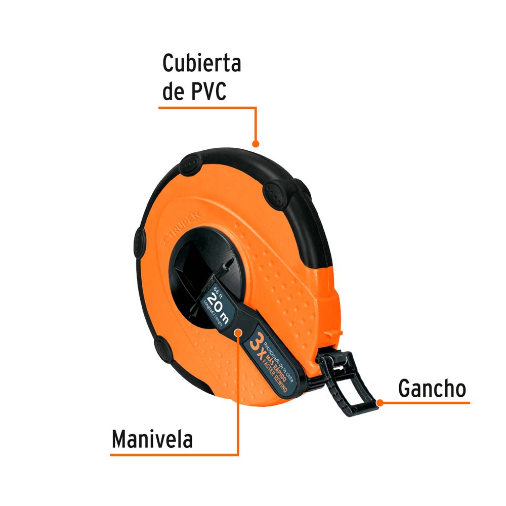 img Flexómetro Truper 20m de Fibra de Vidrio