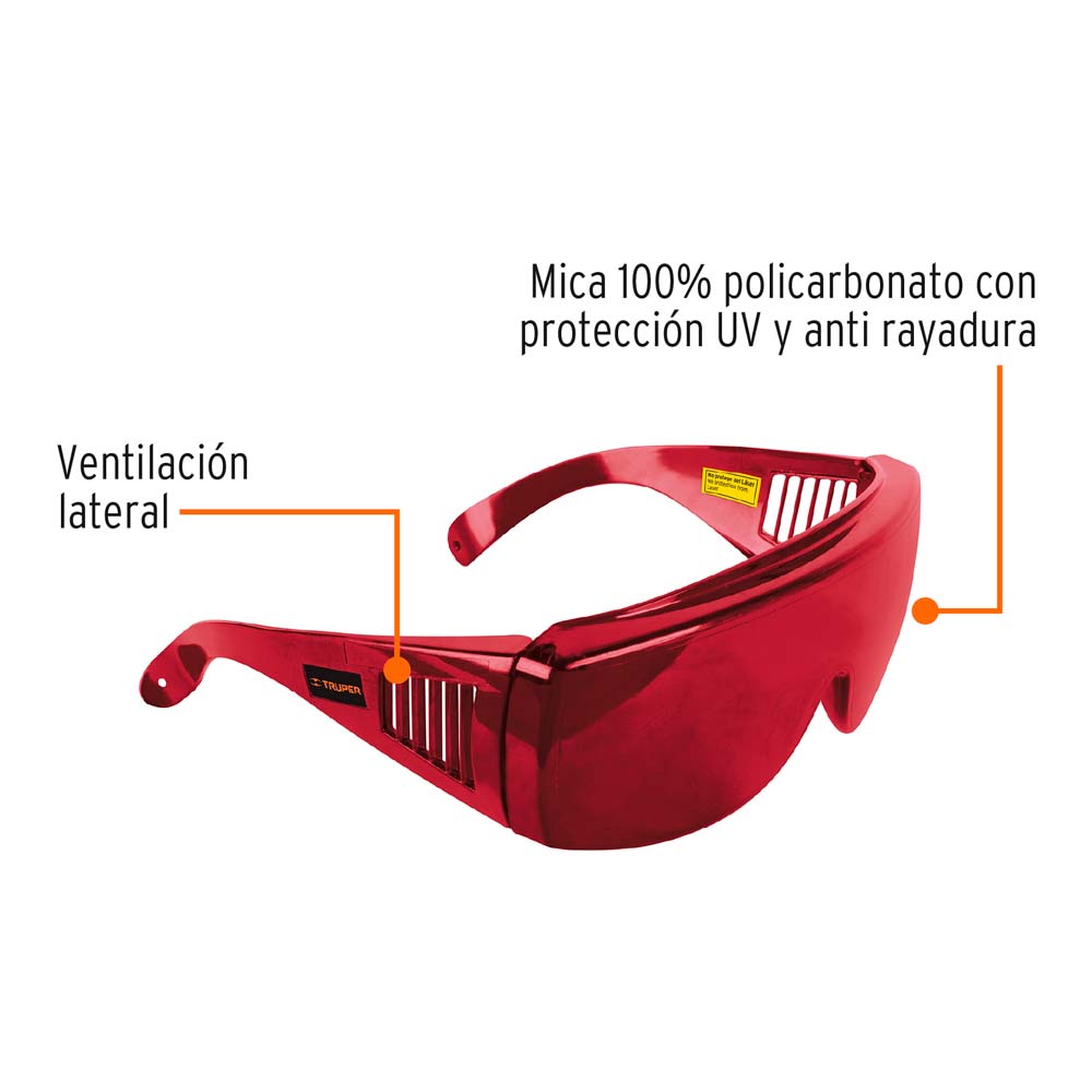 img Lentes de Seguridad Truper para Láser Color Rojo