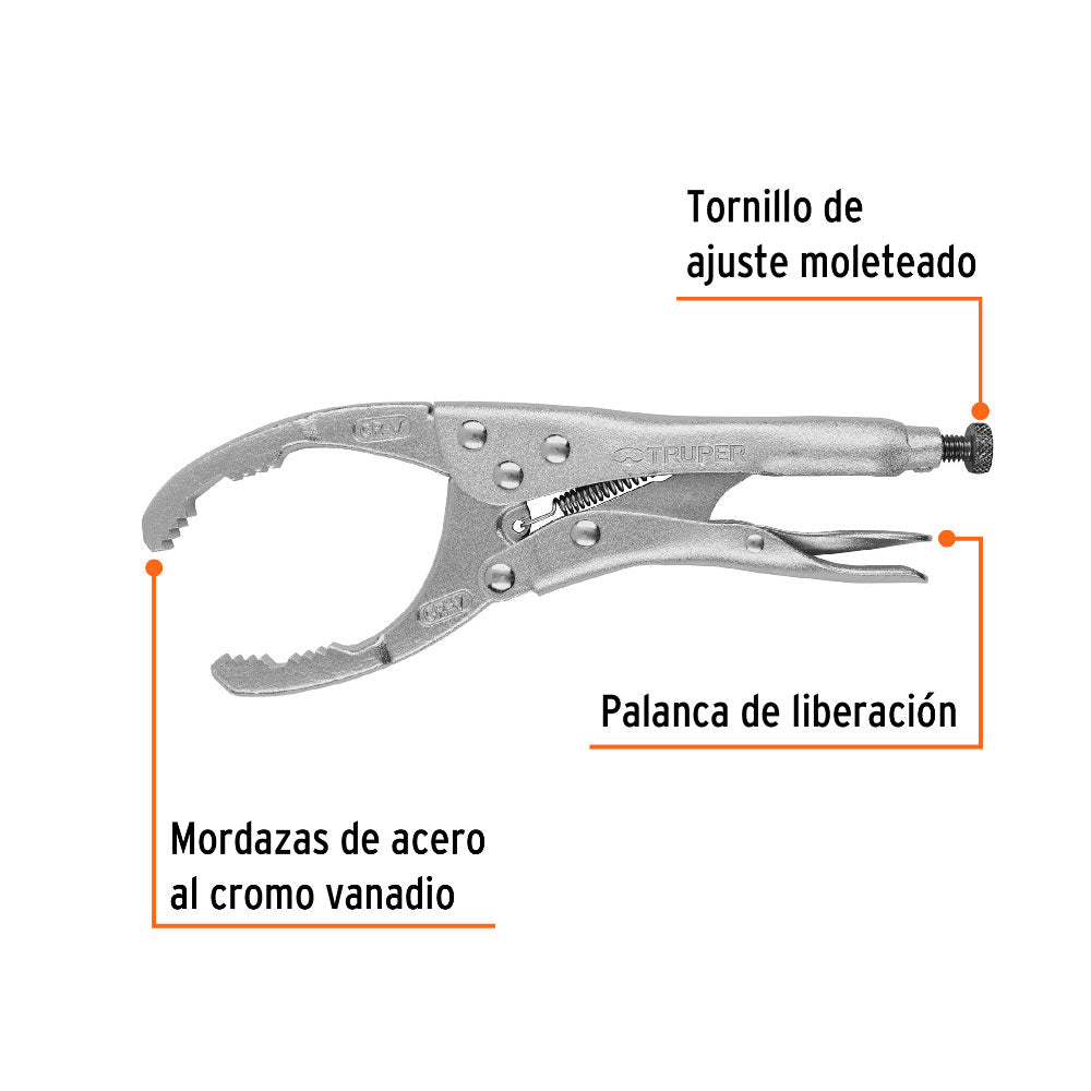 img Pinza de Presión Truper 9" para Filtros de Aceite