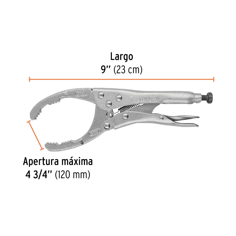 img Pinza de Presión Truper 9" para Filtros de Aceite