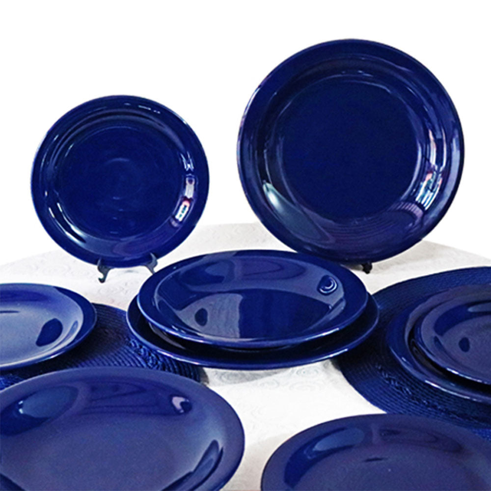 img Set De Vajilla Azul Oxford 18 Piezas
