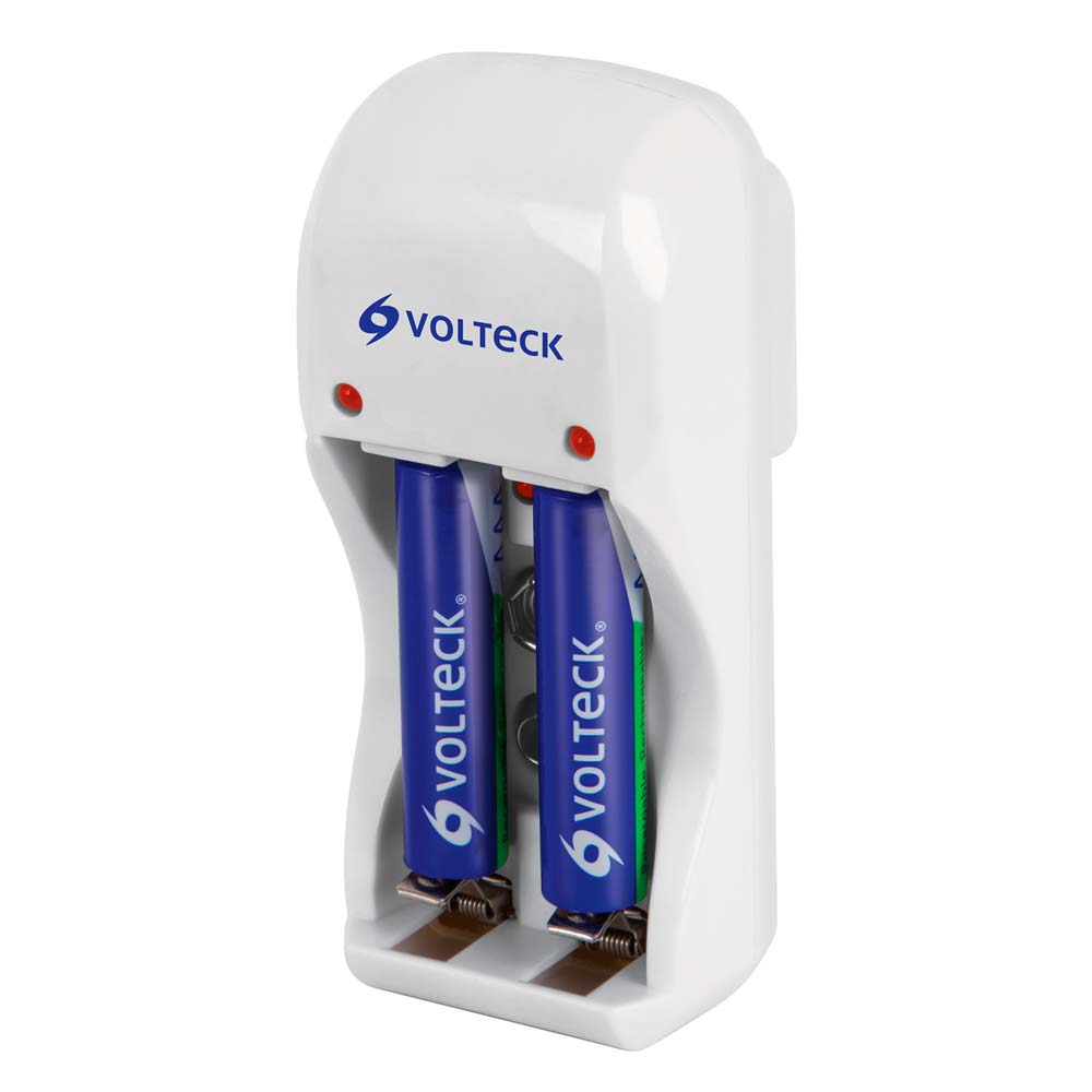 img Cargador de Pilas Volteck AA AAA y 9V (Incluye 2 Pilas AAA)