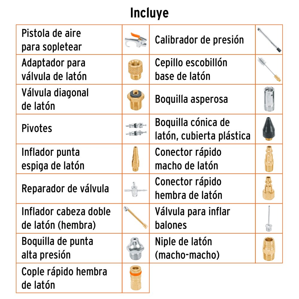 img Juego para Compresor de Aire Truper de 18 piezas