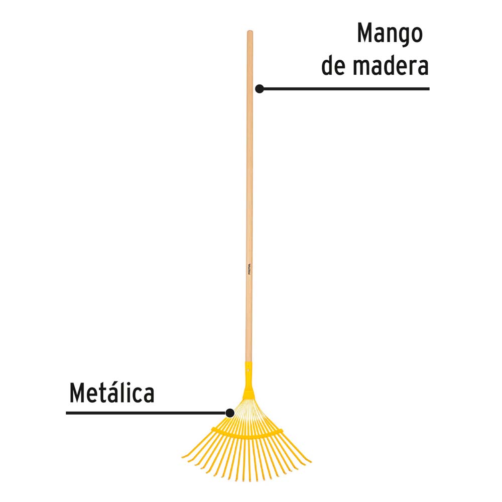 img Rastrillo Pretul para Jardín de 20 Dientes con Mango 48"
