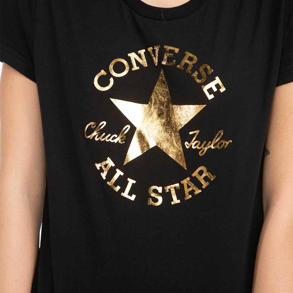 img Polera Converse Color Negro Con Estampado