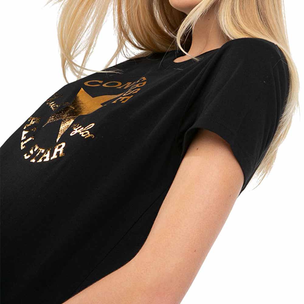 img Polera Converse Color Negro Con Estampado