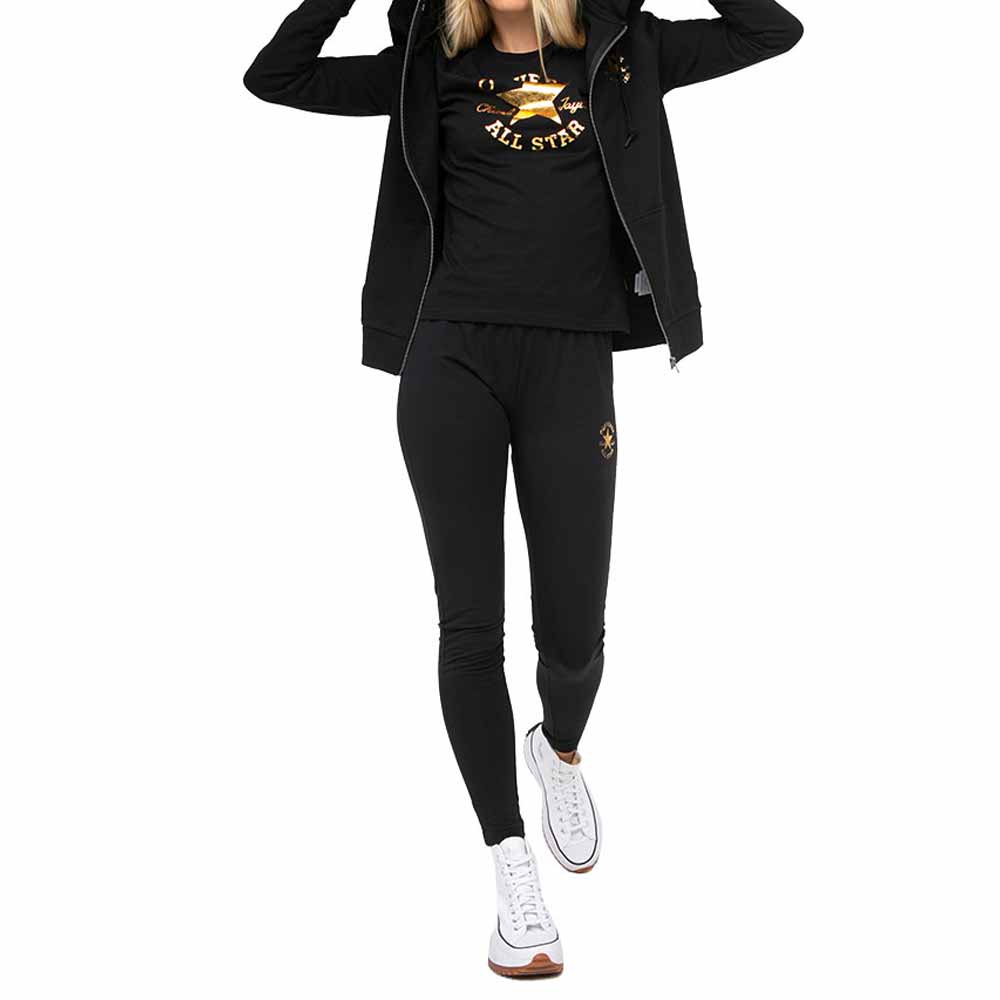 img Polera Converse Color Negro Con Estampado