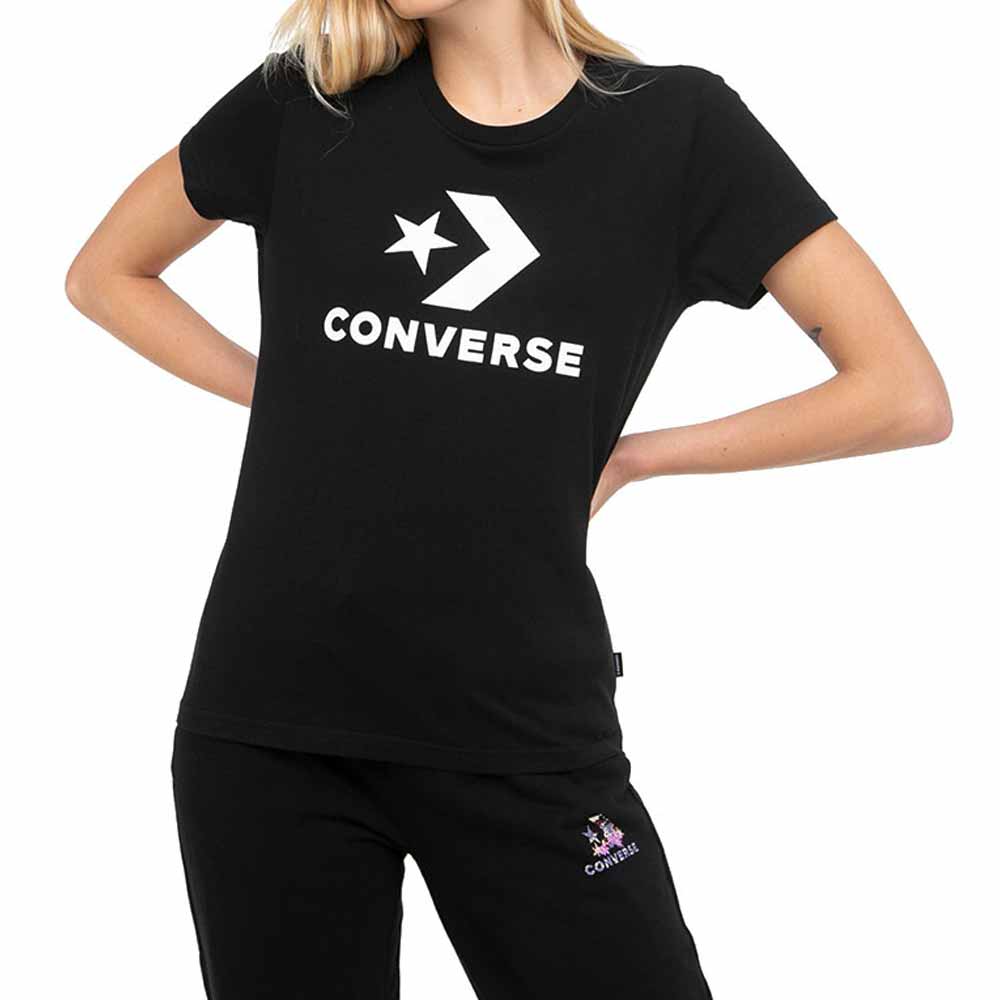 img Poleras Converse Color Negro Con Blanco