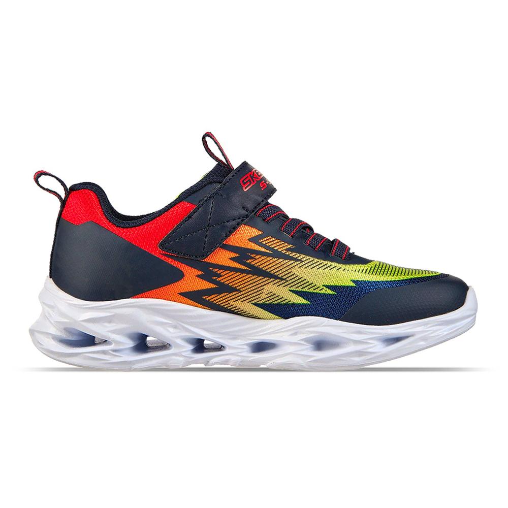Tenis Niños Skechers Slightsxae-Vortex-Flash-Zorent Color Naranja
