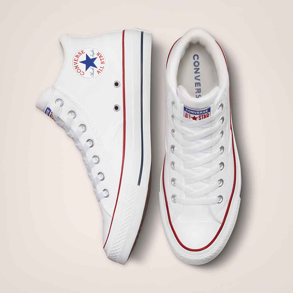 img Zapatilla Converse Color Blanco Con Caña