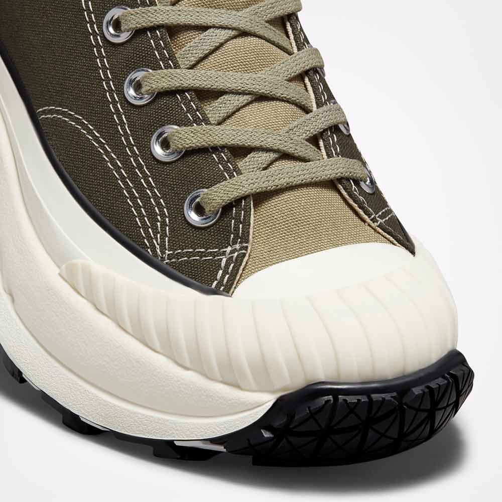 img Zapatilla Converse Con Plataforma Alta Color Verde Militar