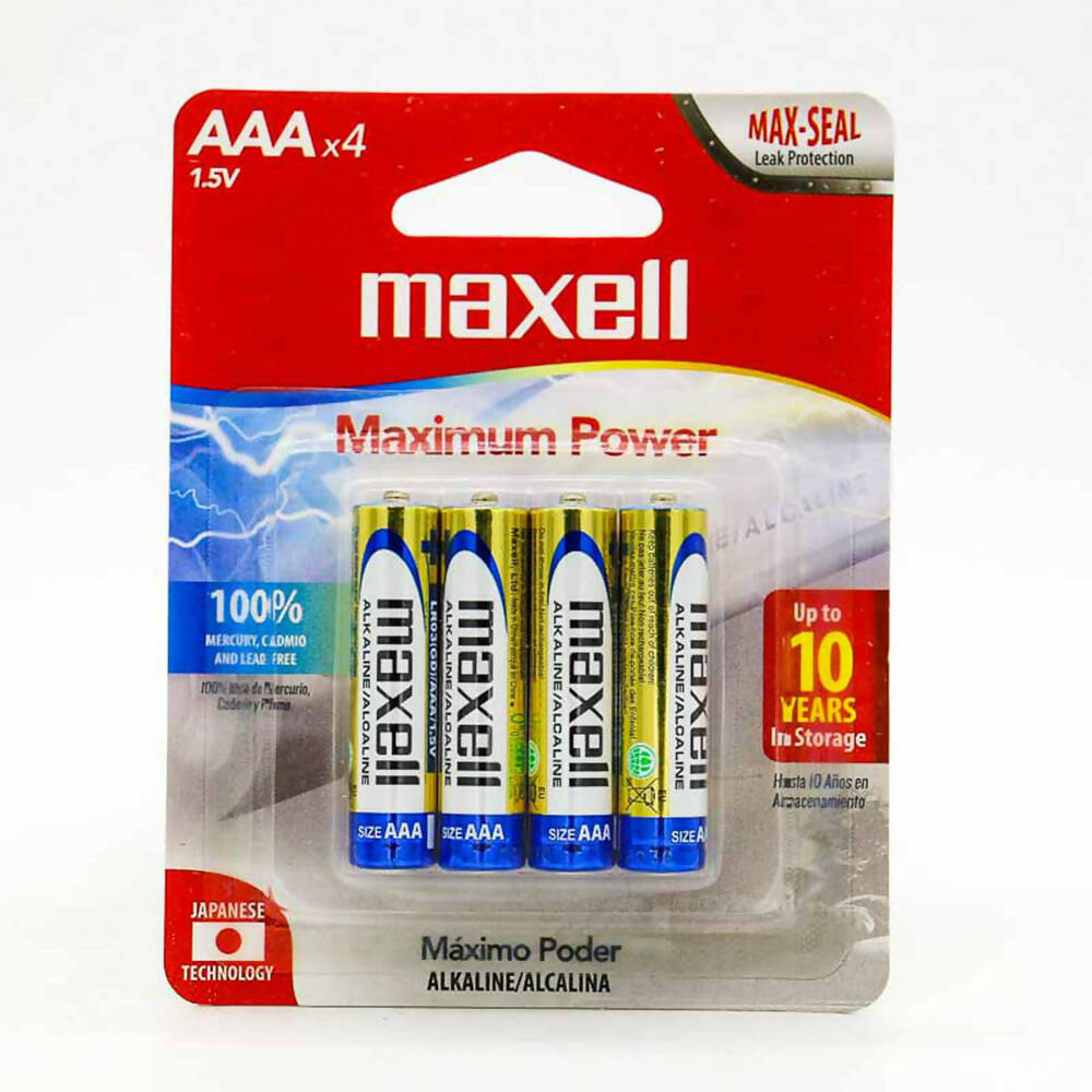 img Baterías Alcalinas Maxell AAA 4und